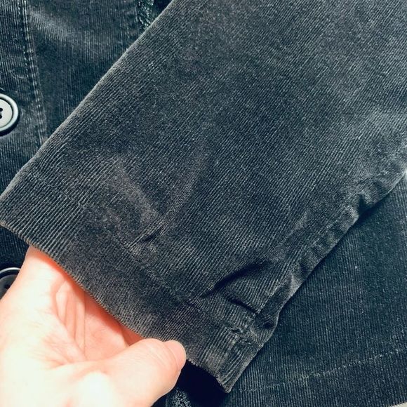 Vintage 90s Lip Service Hot Topic black velvet corset lace up back blazer jacket - Picture 7 of 12